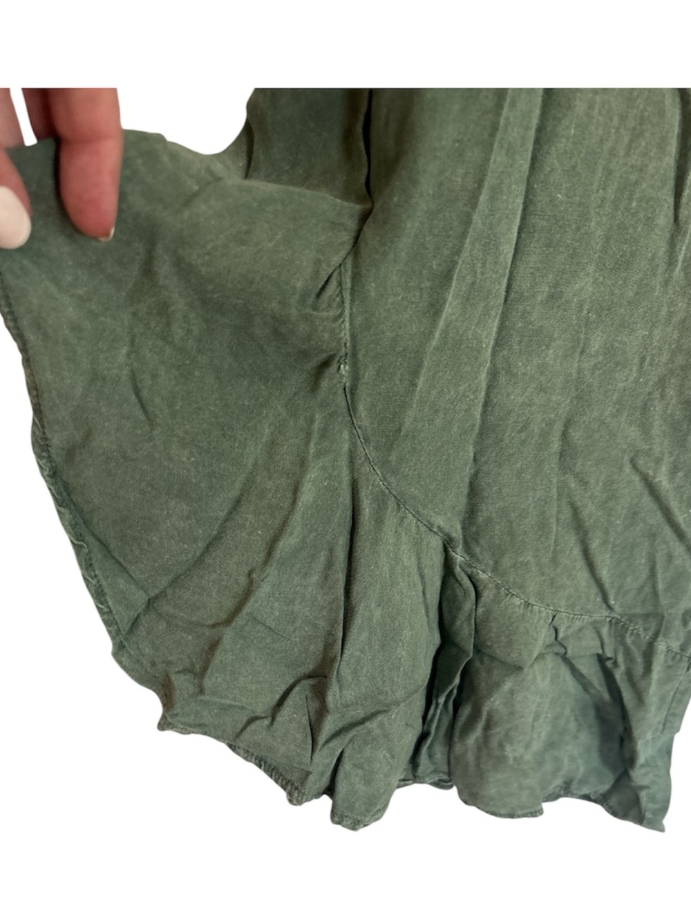 North Shore Olive Ruffle Drawstring Pants - Picture 2 of 7